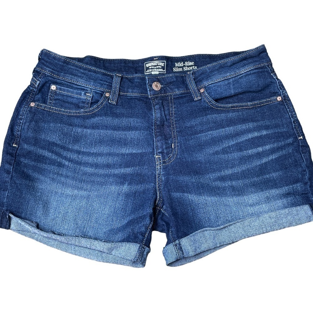 Signature by Levi Strauss jean shorts mid rise 12